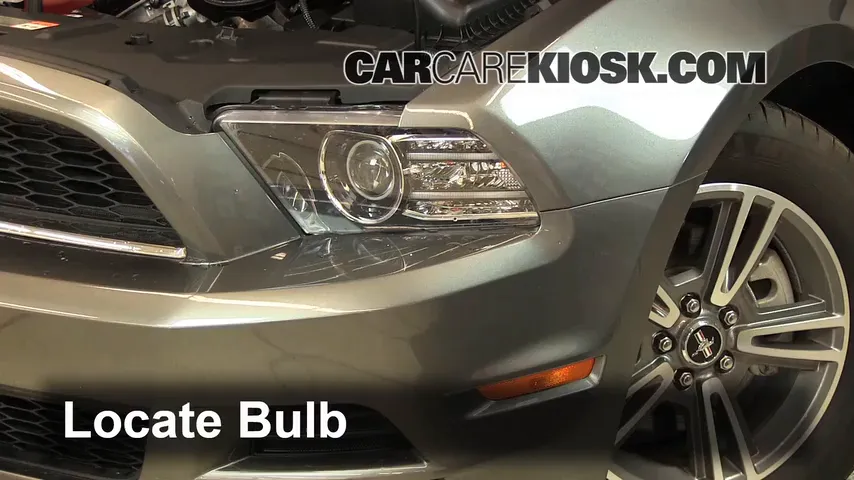 2013 Ford Mustang 3.7L V6 Convertible Lights Highbeam (replace bulb)
